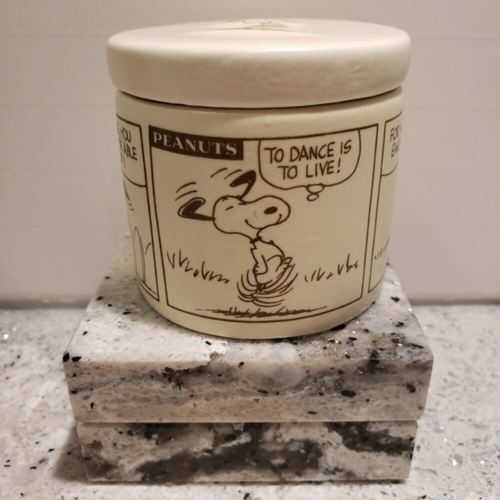 Snoopy jar.